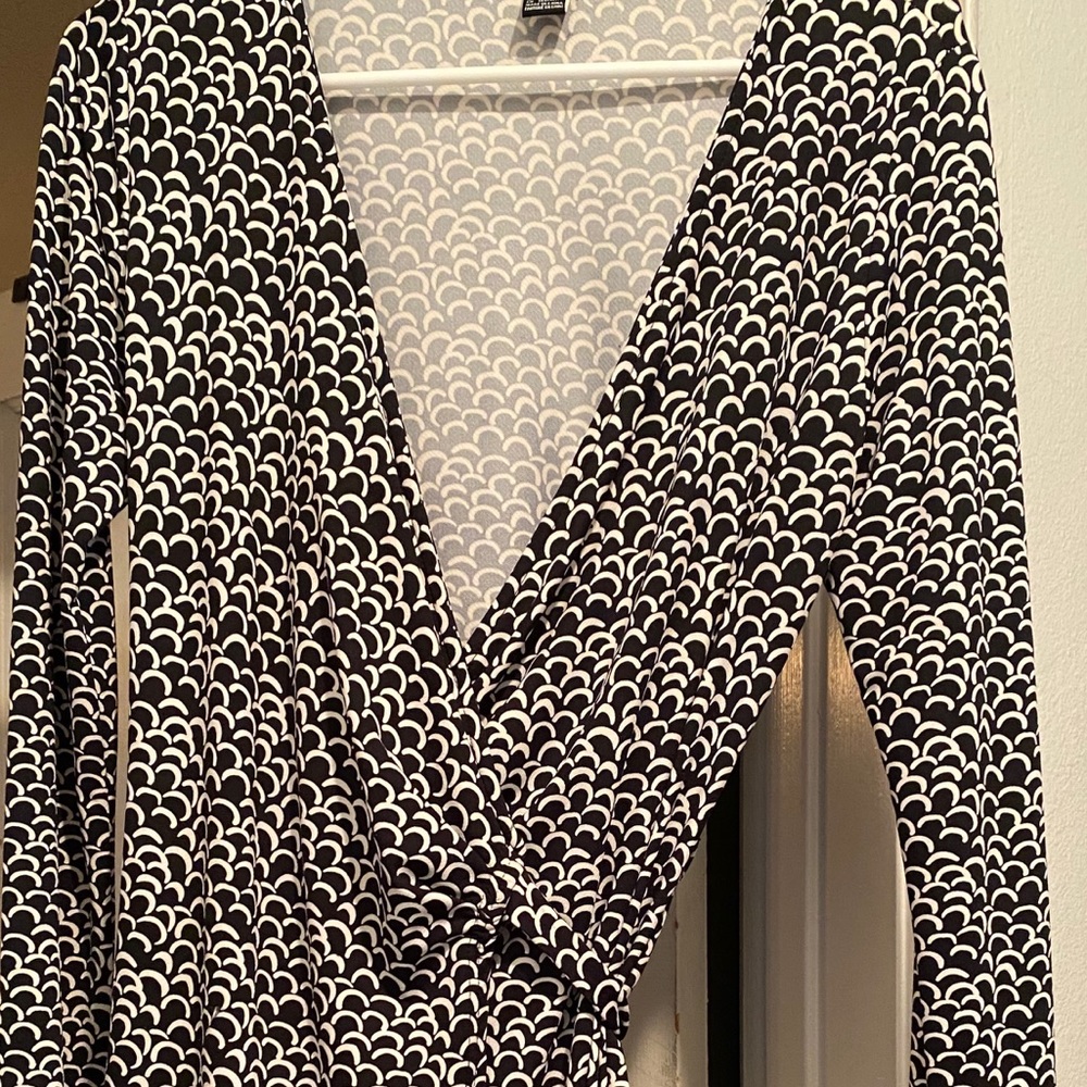 Long sleeve wrap dress